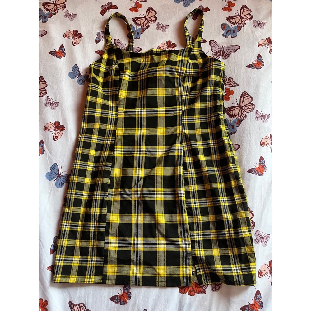 H&M Yellow Plaid Dress